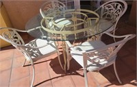 F - PATIO TABLE W/ 4 CHAIRS