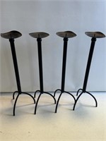 4- metal candle stands measures 17 inches pillar