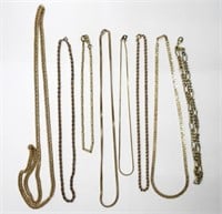 8 Gold Tone Chains