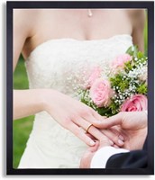 20x24 Black Wood Wide Margin Picture Frame