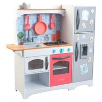 KidKraft Mosaic Magnetic Kitchen, Gray/Pink