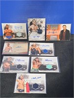 (8) Autographed WWE/TNA Wrestling Cards