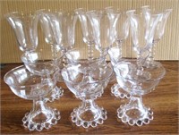 Imperial Candlewick Water Goblets & Sherbets