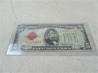 1928E $5 Red Seal Note