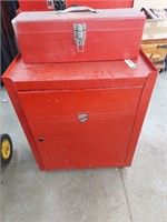 Beach rolling chest metal tool box with welding