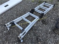 Aluminum adjustable ladder