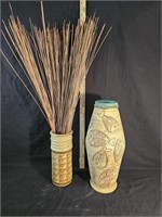 Isabella Perez Hand Carved Fish Vase & Ceramic