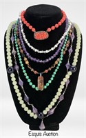 Assortment of Necklaces w/ Natural Stones & Crysta