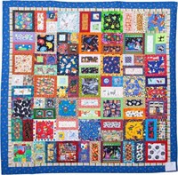 I Spy With my Little Eye, bed quilt, 84" x 87"