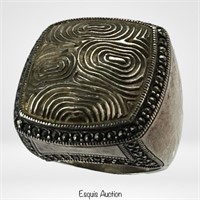 Massive Lady's Sterling Silver Statement Ring