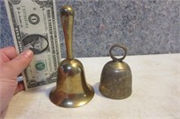 2 brass desktop Bells