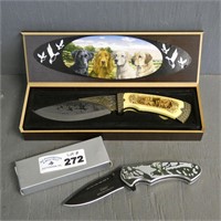 (2) Wildlife Collectible Pocket Knives