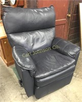 LEATHER RECLINER NAVY BLUE