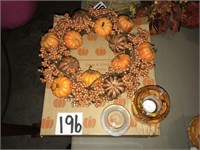 Fall Wreath & Candle