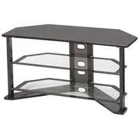 Alcove 3 tier glass TV stand, assembly required,