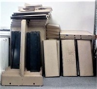 Lot of Brown shelving