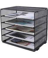 $30 (12.2") 5-Tier Mesh Desktop File Organizer