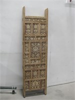 Four Panel Carved Wood Room Divider See Info