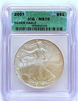 2007 Silver Eagle ICG MS-70