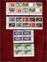 CANADA 1970 CHRISTMAS MH SET PLATE BLOCKS -note