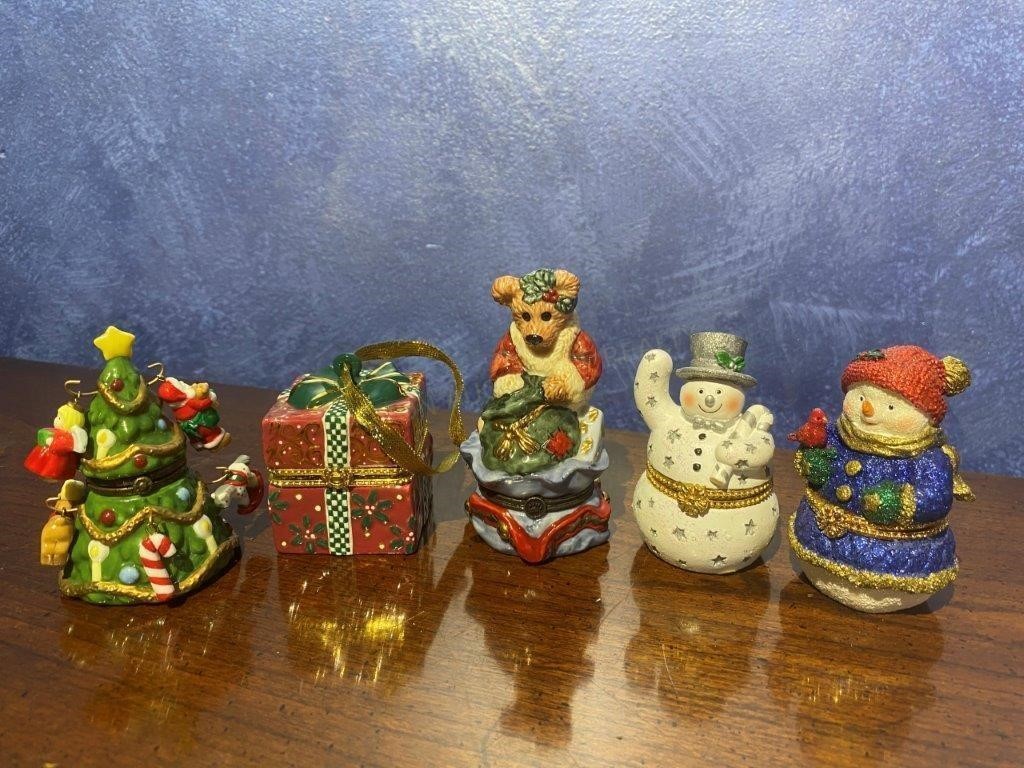 5 Christmas Trinket Boxes