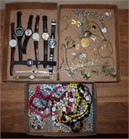 (S1) Lot of Watches & Costume Jewelry