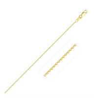 14k Gold Round Cable Link Chain 0.7mm