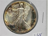 1988 U.S. American Eagle Silver GEM BU TONER