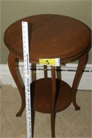 Antique 28" T Round Side Table