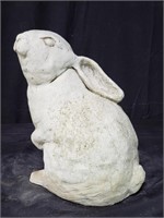 Cement rabbit garden figure