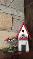 Decorative Bird house and Bird bath