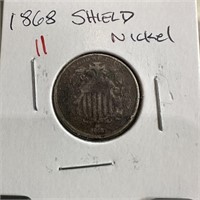 1868 SHIELD NICKEL