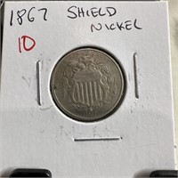 1867 SHIELD NICKEL