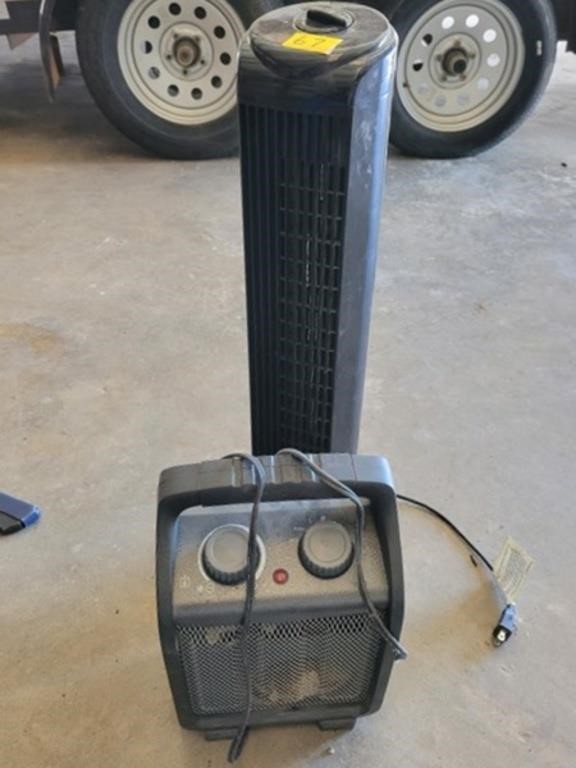 SPACE HEATER AND TOWER FAN
