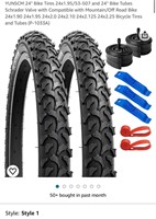 YUNSCM 24" Bike Tires 24x1.95/53-507 and