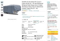 C505  GEARFLAG 5th Wheel RV Cover 32 - 34