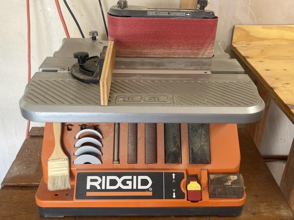 Ridgid Belt Spindle Sander on Stand