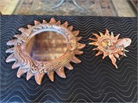 19” Sun Mirror & Candle Holder