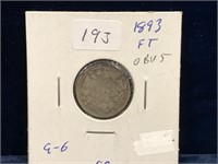 1893 Can Silver Ten Cent Piece  VG10  OBV 5