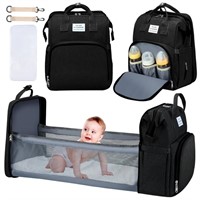 WF5105  Caveen Diaper Bag Backpack 3 in 1 Black