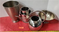 Stainless steel  Vase, ice buckets, bowl and