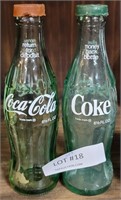 COCA-COLA GLASS BOTTLE SALT & PAPPER SHAKERS