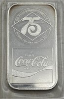 (YZ) 1 oz Silver Bar 75th anniversary Coca-Cola