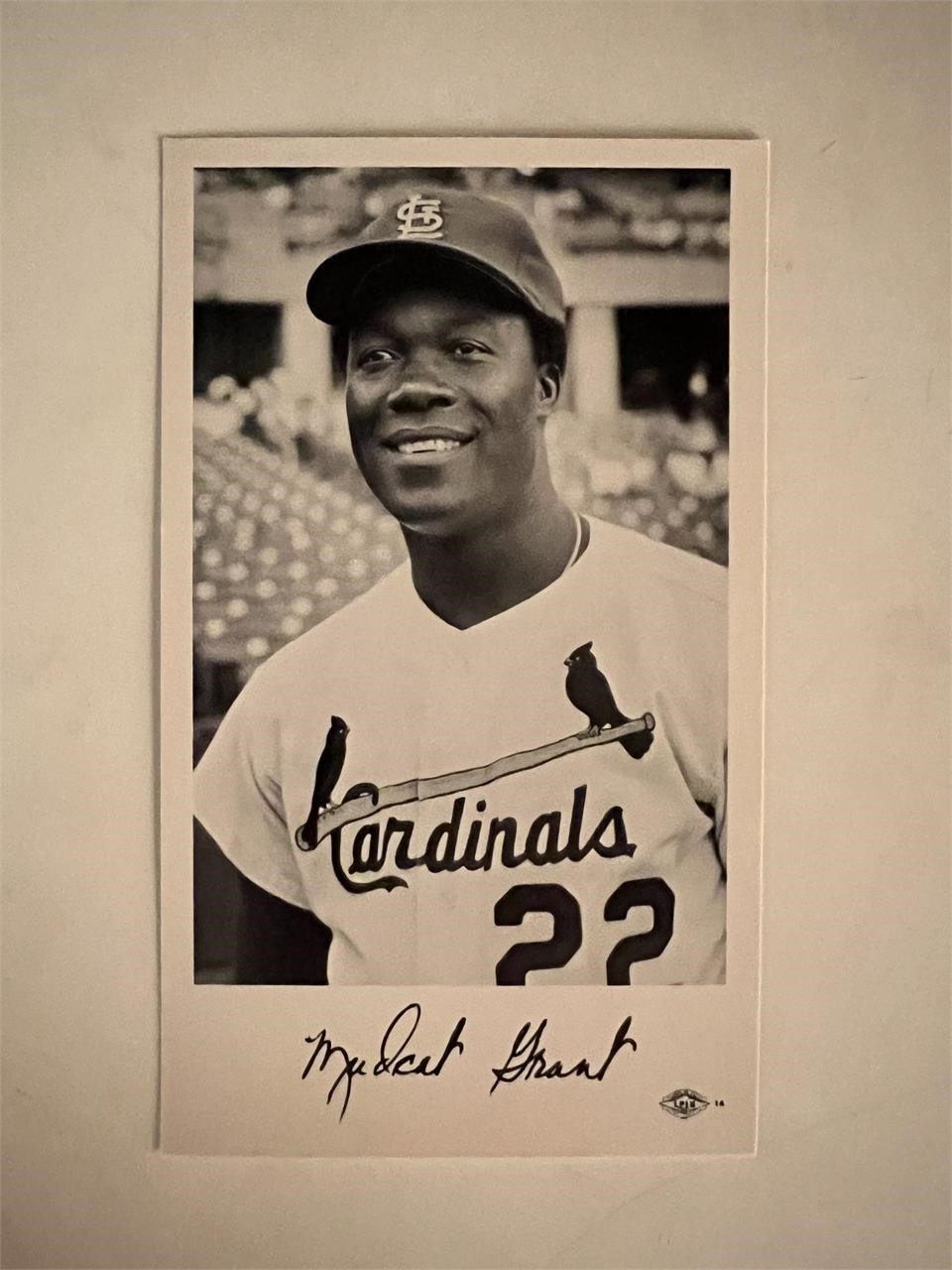 Mudcat Grant facsimile signed photo. 3x5 inches