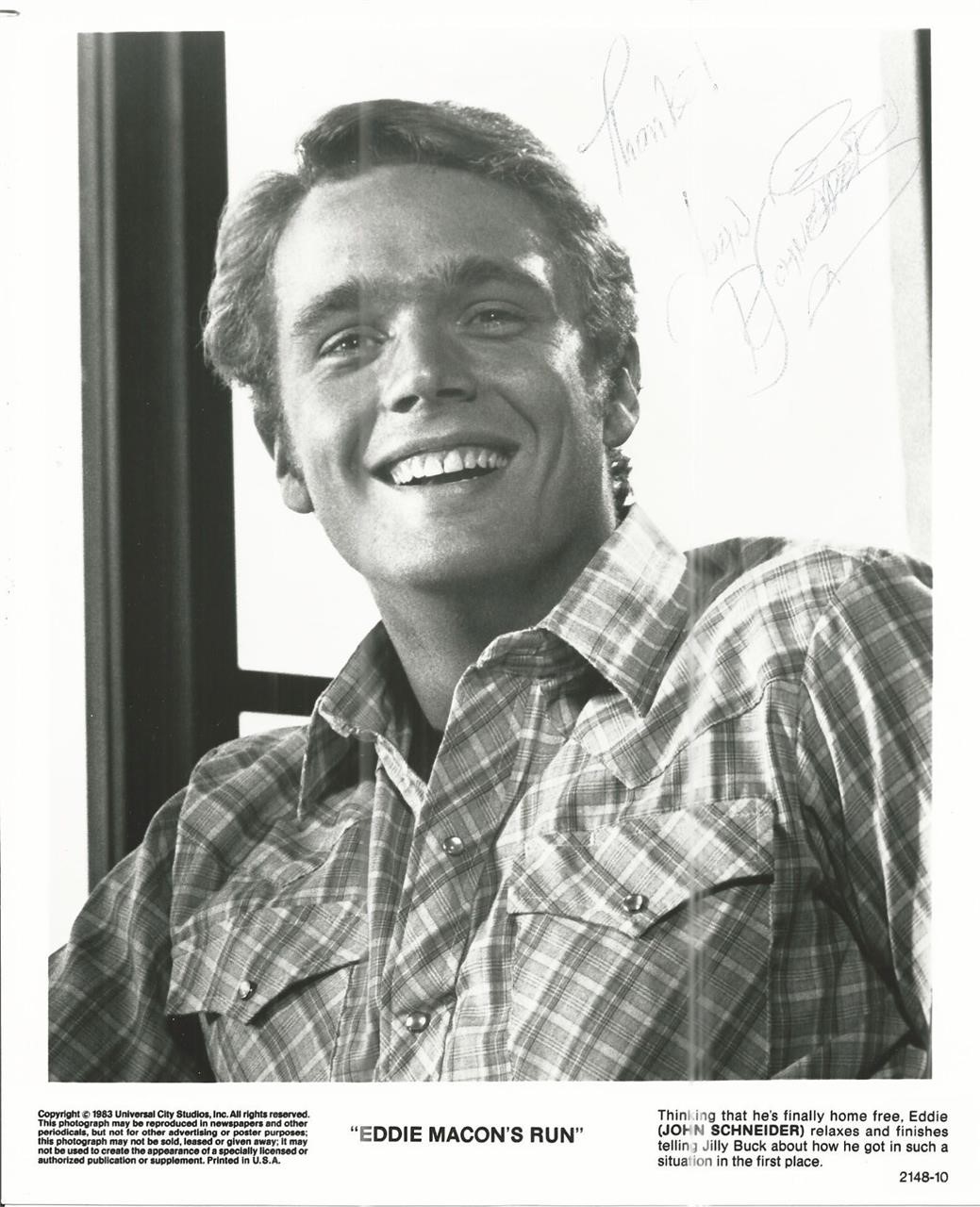 Eddie Macon's Run John Schneider Signed Movie Phot