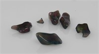 8.8 ct Black Fire Opals Gemstone