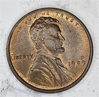 1909 AU VDB Key Date Lincoln Wheat Cent