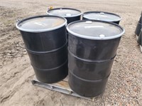 (4) Steel 55 gallon barrels