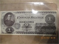 1862 United States One Dollar Paper Money