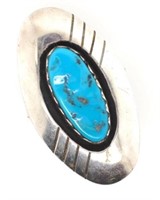 American sterling silver and turquoise ring